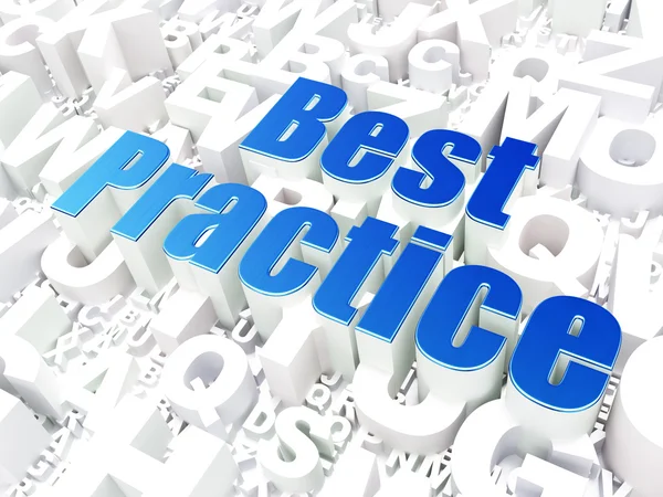 Education concept: Best Practice on alphabet background — Stock Photo, Image