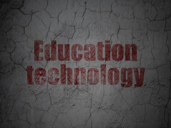 Education concept: Education Technology on grunge wall background — Stock Photo, Image