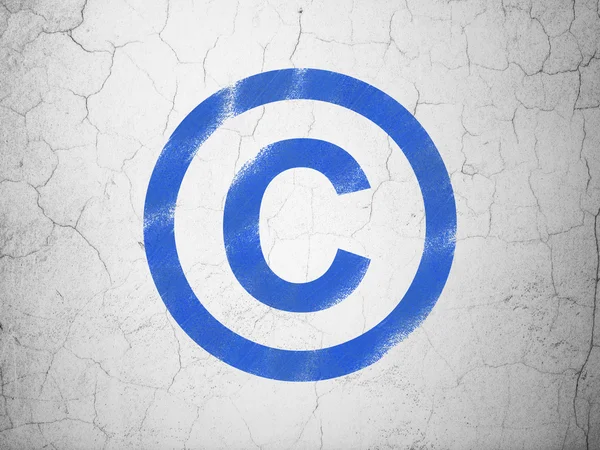 Law concept: Copyright on wall background — Stock Photo, Image