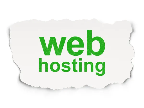 Web design concept: Web Hosting on Paper background — Stock Photo, Image