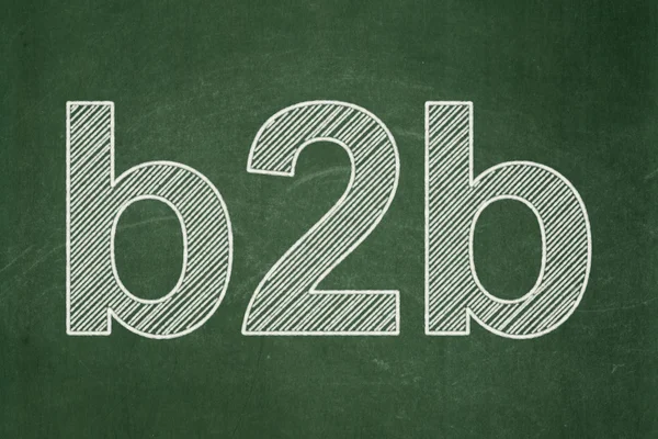 Finance concept: B2b on chalkboard background — Stock Photo, Image