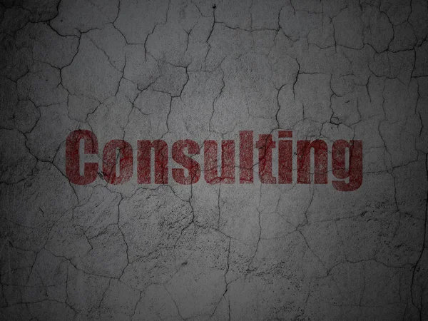 Finance concept: Consulting on grunge wall background — Stockfoto