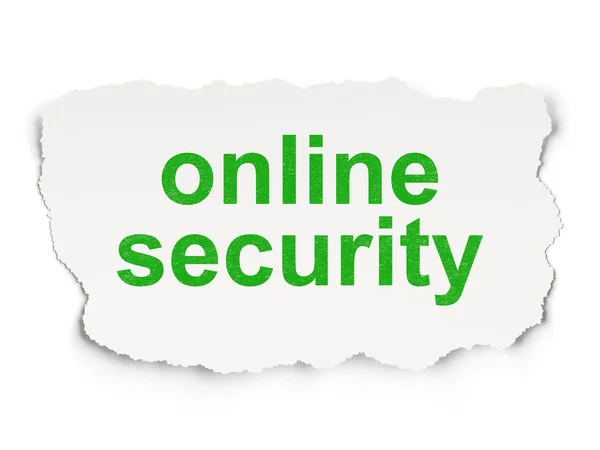 Sicherheitskonzept: Online-Sicherheit auf Papier — Stockfoto