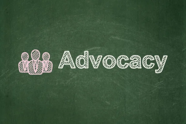 Law concept: Business People and Advocacy on chalkboard background — Stock Photo, Image