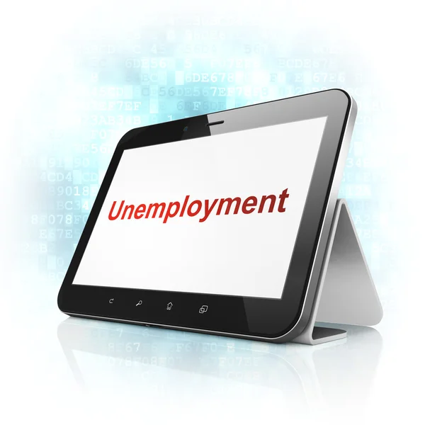 Finance concept: Unemployment on tablet pc computer — Stock Photo, Image