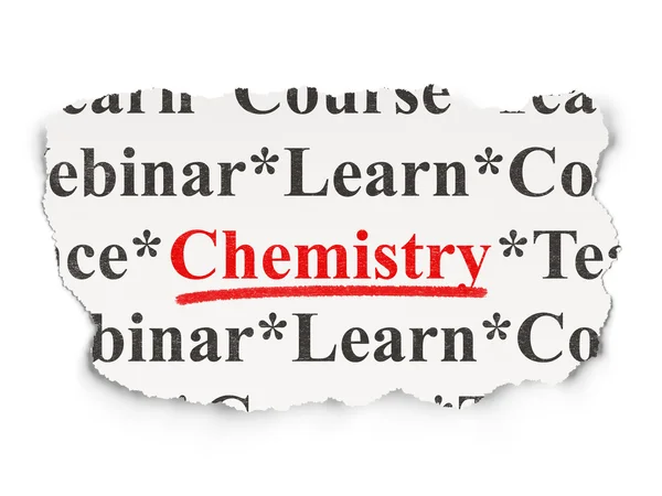 Onderwijs concept: chemie op papier achtergrond — Stockfoto
