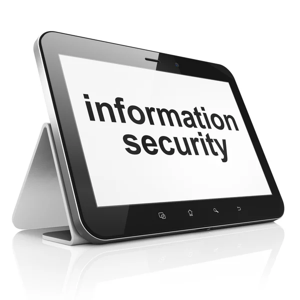 Concept de protection : Sécurité de l'information sur tablette PC — Photo