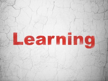 Eğitim kavramı: duvar arka plan üzerinde öğrenme