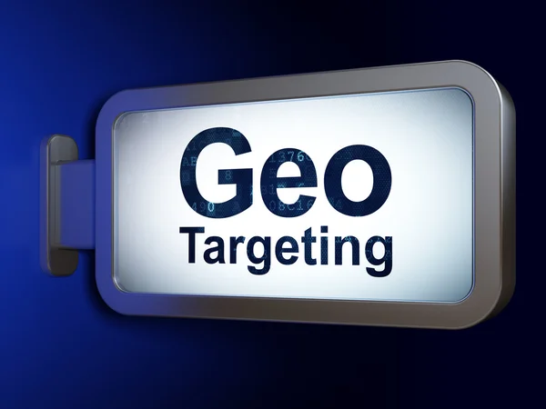 Bedrijfsconcept: geo-targeting op billboard achtergrond — Stockfoto