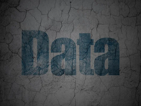Conceito de dados: Dados sobre fundo da parede grunge — Fotografia de Stock