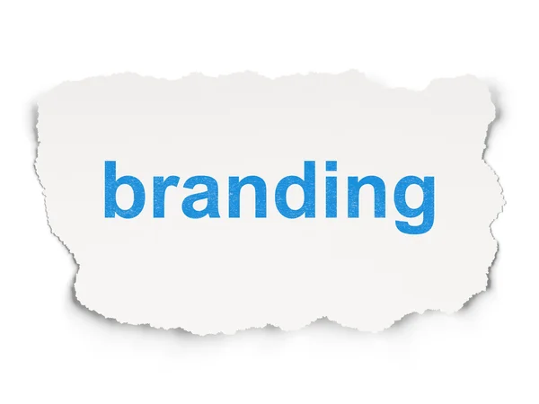 Concetto di marketing: branding su sfondo cartaceo — Foto Stock