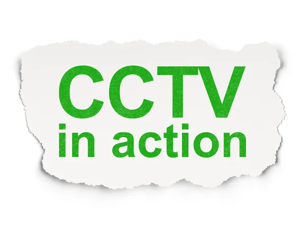 Privacy concept: CCTV In action on Paper background — Stock Photo, Image