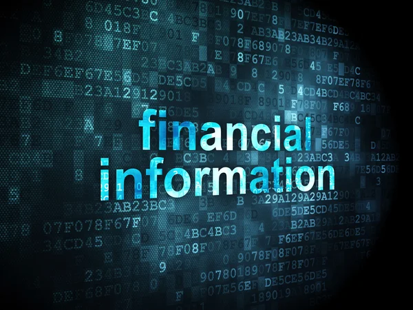 Concepto financiero: Información financiera sobre los antecedentes digitales — Foto de Stock