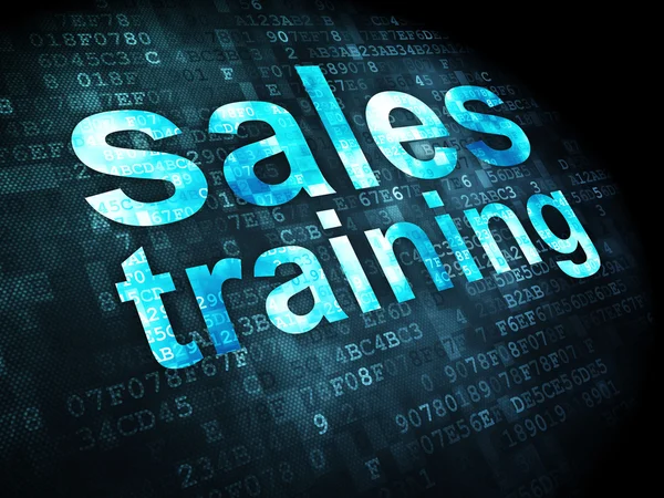 Conceito de marketing: Treinamento de vendas em fundo digital — Fotografia de Stock