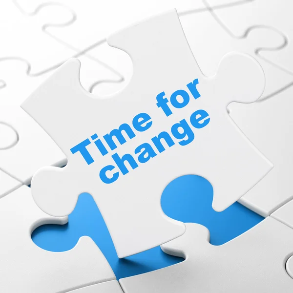 Time for Change on puzzle background — Stock Photo, Image