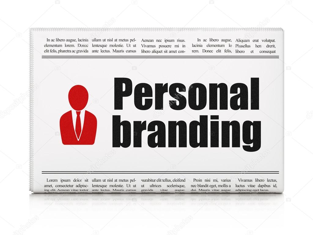 Advertising news concept: newspaper with Personal Branding