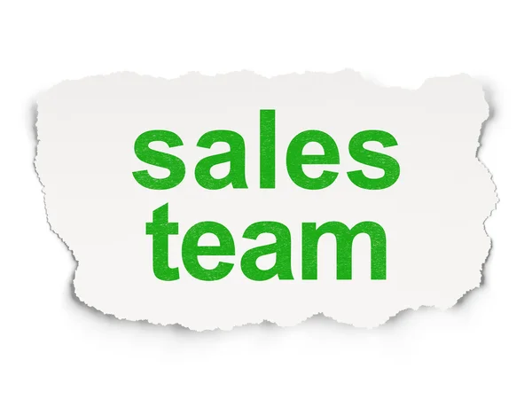 Marketing koncept: Sales Team på papper bakgrund — Stockfoto