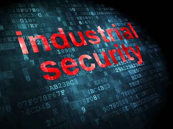 Concetto di sicurezza: sicurezza industriale su sfondo digitale — Foto Stock