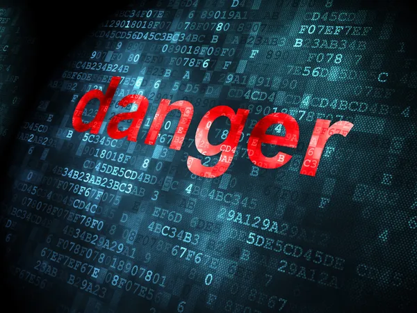 Security concept: Danger on digital background — Stock Photo, Image