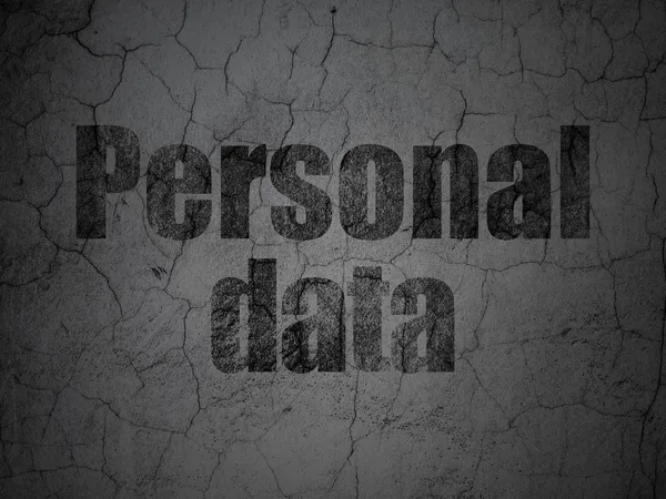 Personal Data on grunge wall background — Stock Photo, Image
