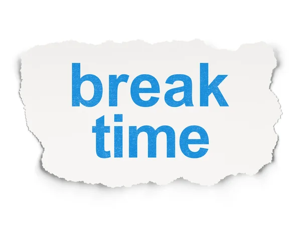 Time concept: Break Time on Paper background — Stock Photo, Image