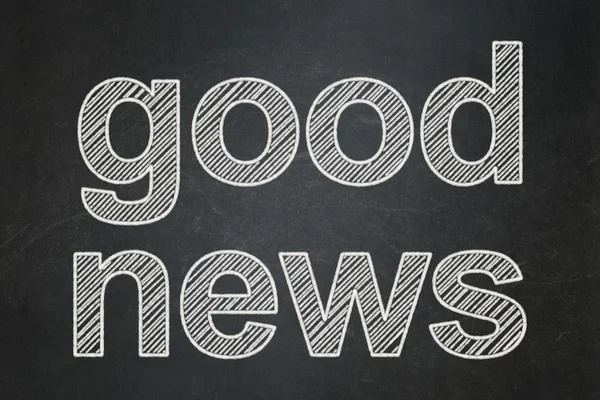 News concept: Good News on chalkboard background — Stock Photo, Image