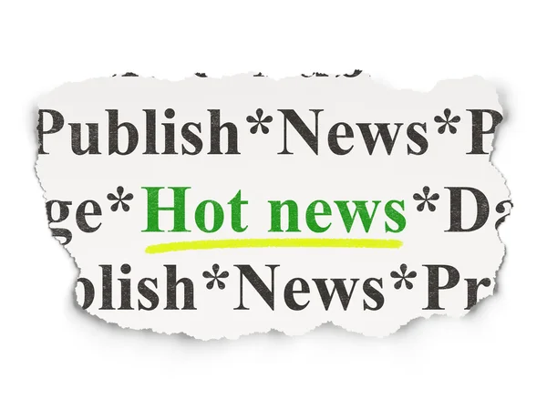 News concept: Hot News on Paper background — Stock Photo, Image