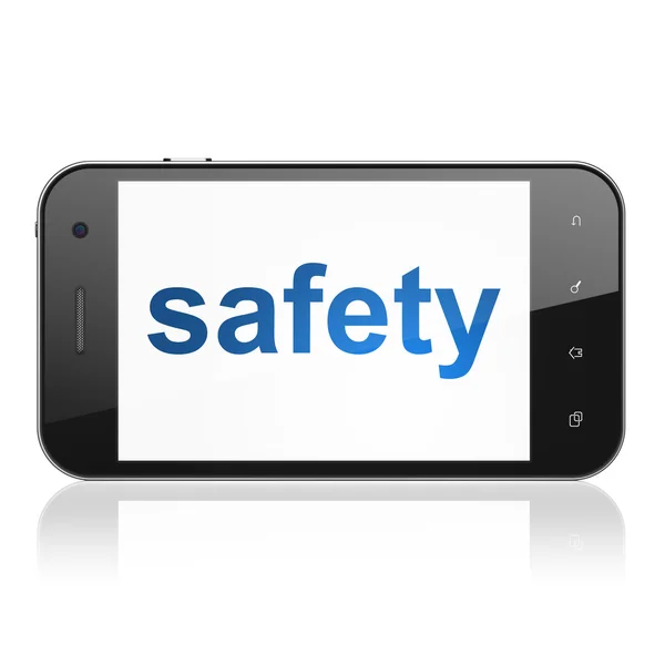 Safety concept: Safety on smartphone — Stock Photo, Image