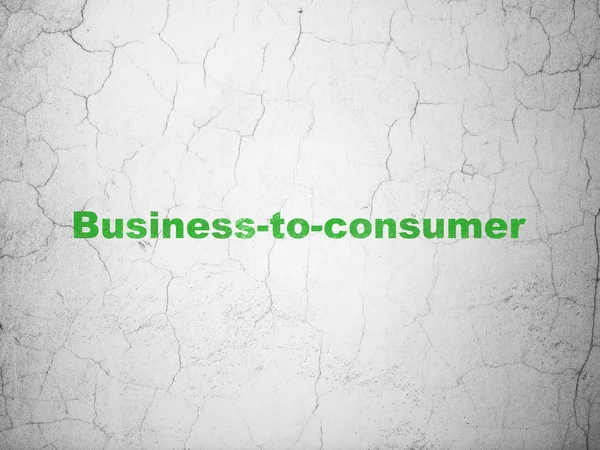 Έννοια των οικονομικών: επιχειρήσεων προς τους καταναλωτές σε φόντο τοίχο — Φωτογραφία Αρχείου