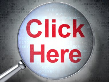 SEO web tasarım konsepti: optik cam ile tıklayınız.