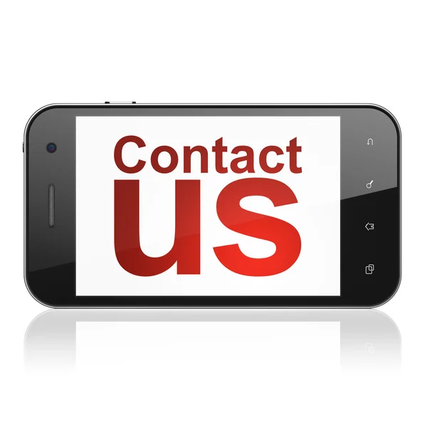 Marketing concept: Contact Us on smartphone — Stock Photo, Image