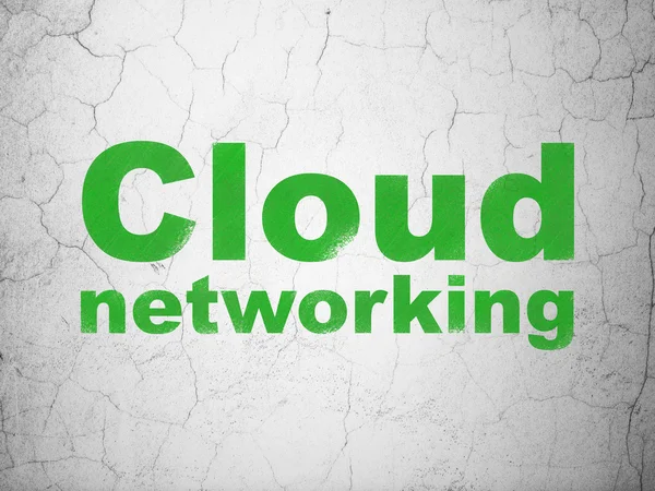Концепція хмарних мереж: хмарні мережі на фоні стіни — стокове фото