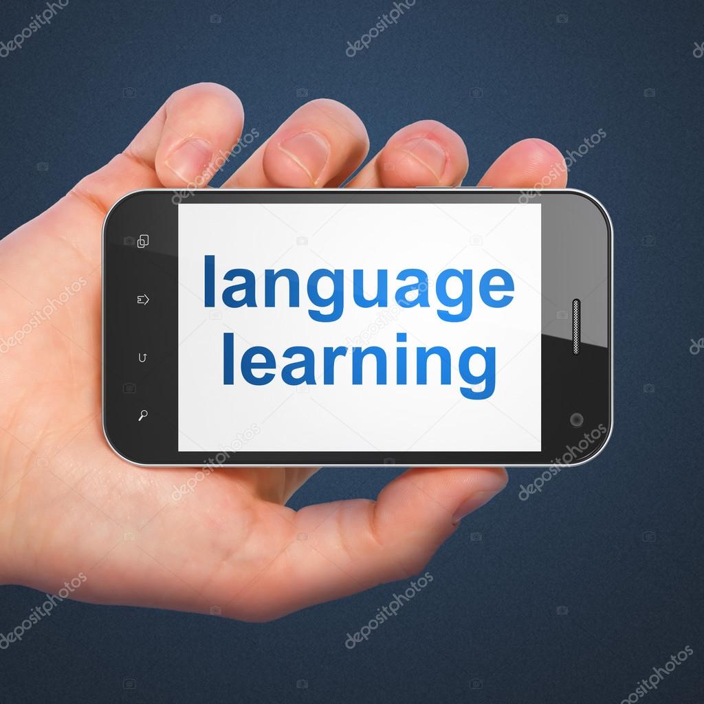 Education concept: Language Learning on smartphone