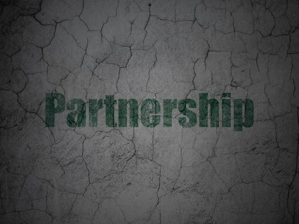 Bedrijfsconcept: partnerschap op grunge muur achtergrond — Stockfoto