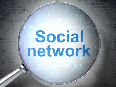 sosyal network kavramı: sosyal ağ ile optik cam