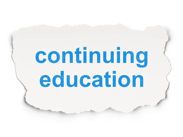 Concetto di istruzione: formazione continua su base cartacea — Foto Stock