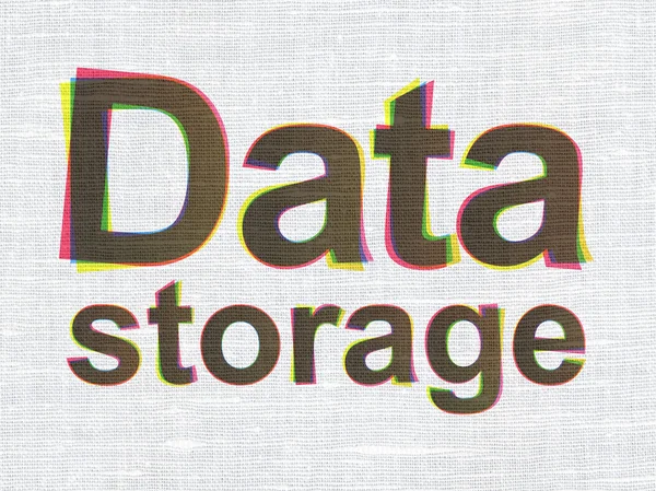 Data concept: Data Storage on fabric texture background — Stock Photo, Image