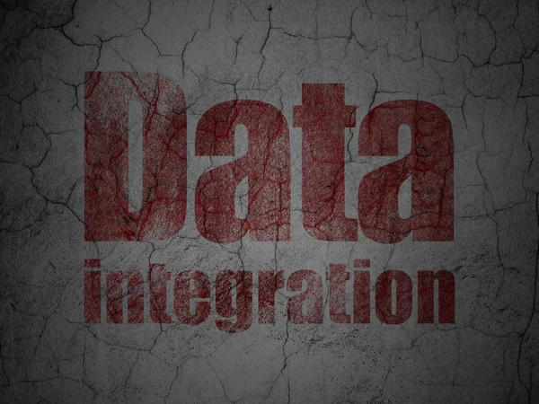 Information concept: Data Integration on grunge wall background — Stock Photo, Image