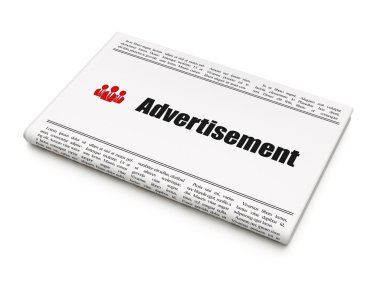 reklam kavramı: gazete reklam ve iş insanları ile