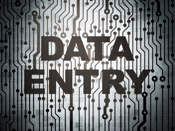 Data concept: circuit board with Data Entry — Stock Photo, Image