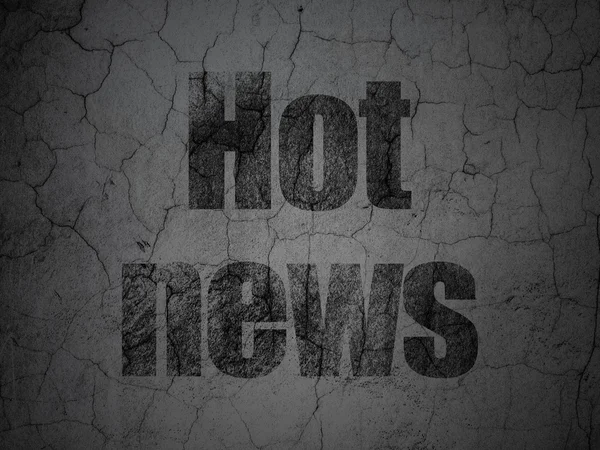 News concept : Hot News sur fond de mur grunge — Photo