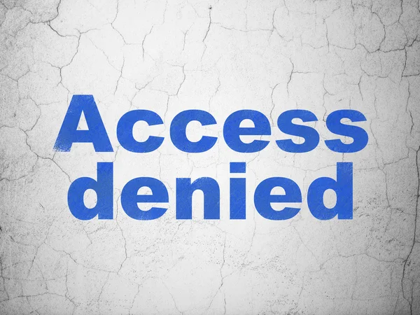 Safety concept: Access Denied on wall background — Stock Photo, Image