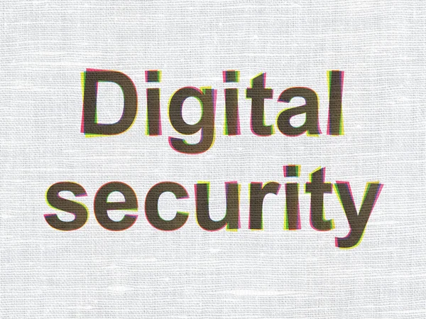 Concepto de privacidad: Seguridad digital en el fondo de textura de tela — Foto de Stock