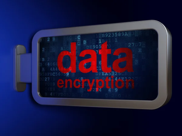 Säkerhetskoncept: datakryptering på billboard bakgrund — Stockfoto