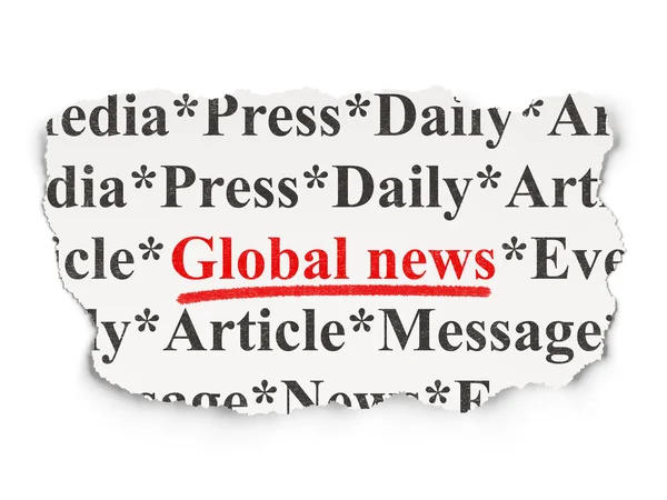 Concepto de noticias: Global News on Paper background — Foto de Stock