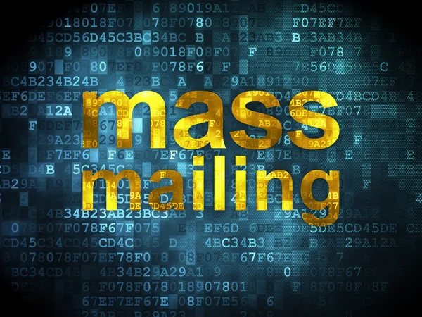 Concept marketing : Mailing de masse sur fond numérique — Photo