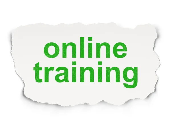 Onderwijs concept: Online Training op papier achtergrond — Stockfoto