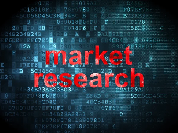 Concetto di pubblicità: ricerche di mercato su sfondo digitale — Foto Stock
