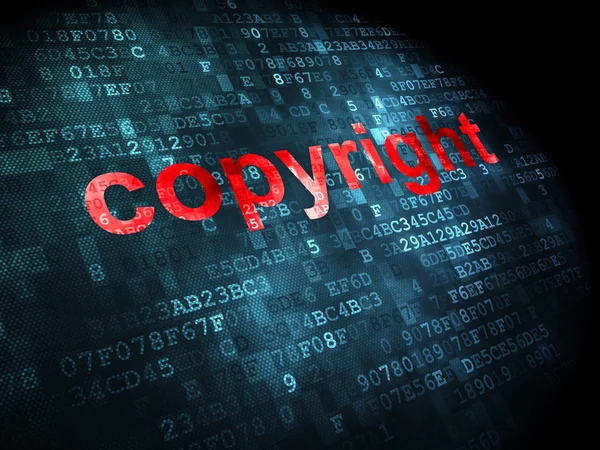 Pojęcie prawa: prawa autorskie na tle cyfrowy — Zdjęcie stockowe