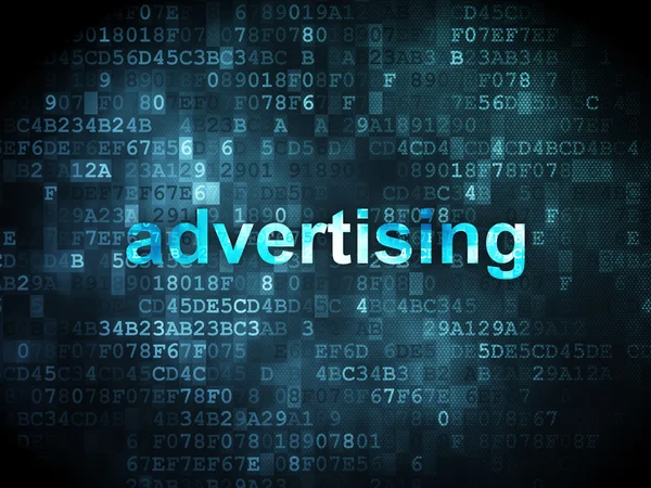 Advertising concept: Advertising on digital background — Stock Photo, Image